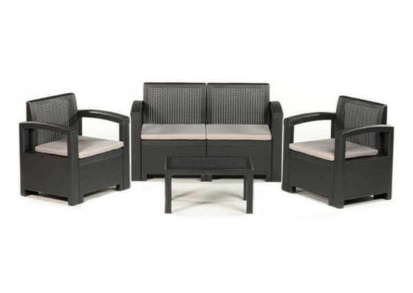 Salotto in polyrattan Luke