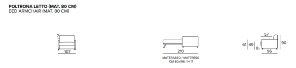 POLTRONA LETTO AMBROGIO