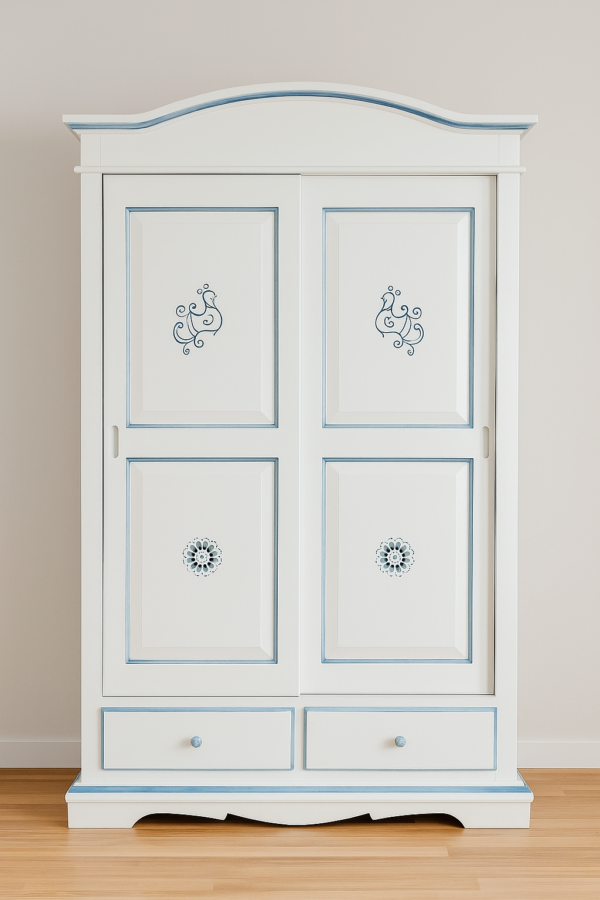 ARMADIO DUE ANTE SCORREVOLI STILE SARDO