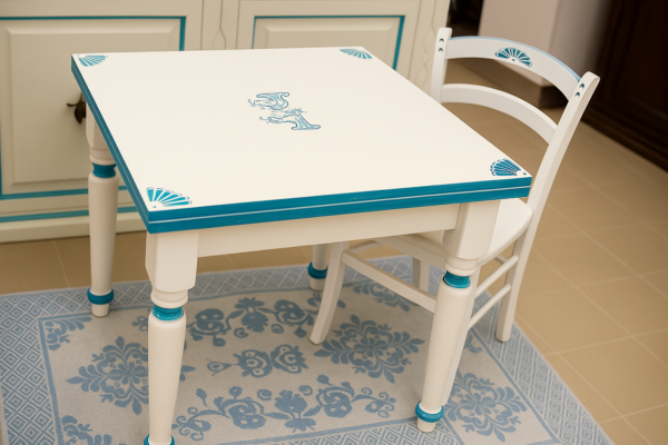 TAVOLO STILE SARDO ALLUNGABILE QUADRATO