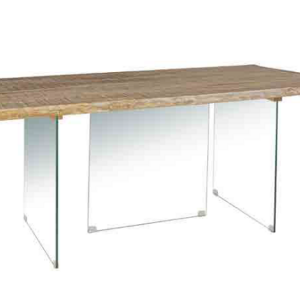 tavolo in massello e vetro