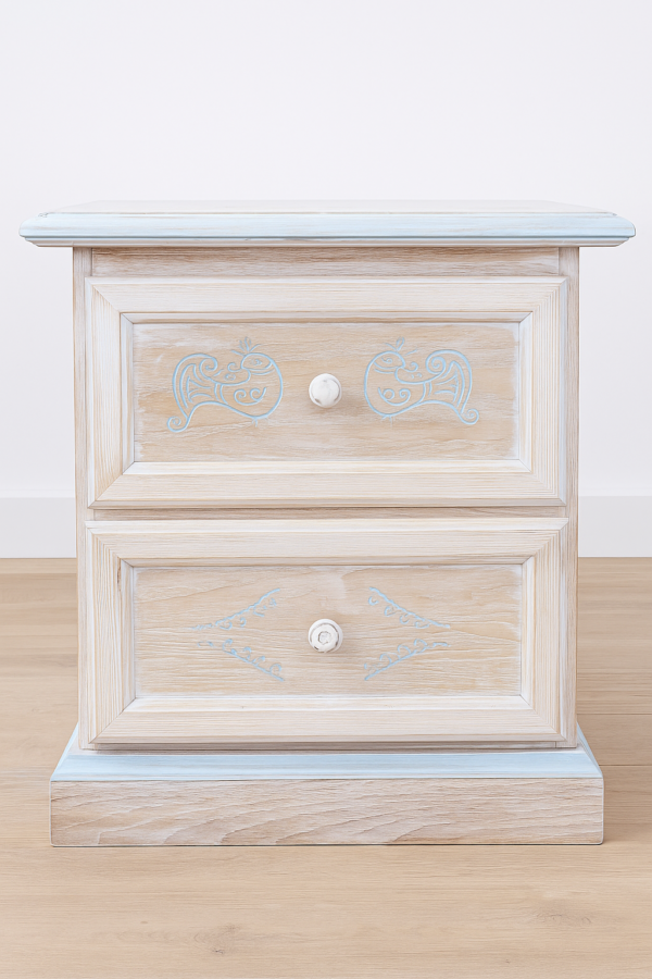 COMODINO STILE SARDO 2 CASSETTI