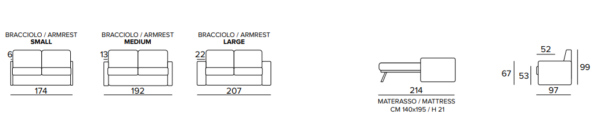 DIVANO LETTO 3 POSTI REVERSO