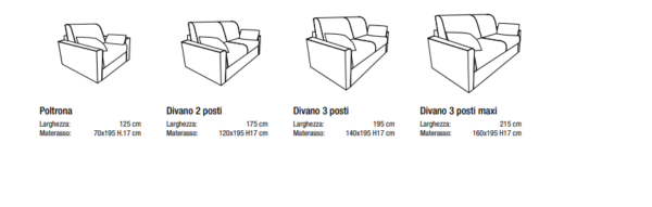 DIVANO LETTO 3 POSTI PERLA