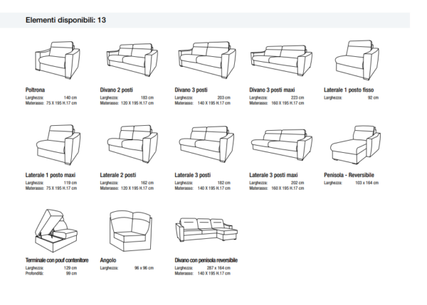 DIVANO LETTO 3 POSTI RYAN
