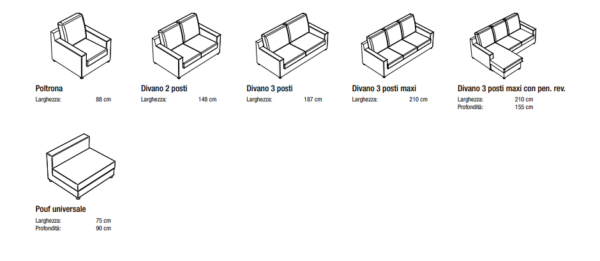 DIVANO 3 POSTI HELEN