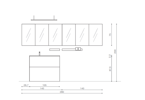 COMPOSIZIONE BAGNO WOOD